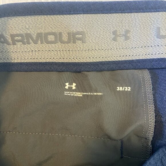 Under Armour Pants Mens 38 X 32 Blue Performance Stretch Chino Golf Lightweight - Picture 8 of 9